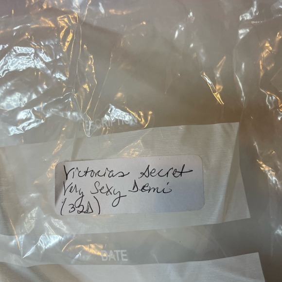 B13 Victoria's Secret Bra 32C Pink Black Lace Padded Lined Underwire Feminine - Picture 5 of 6